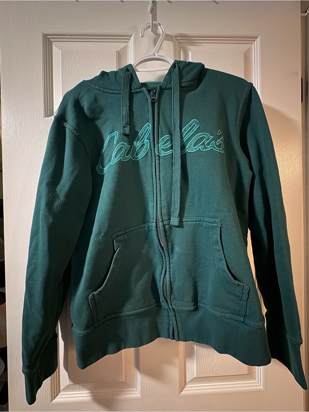 Cabela's Dark Teal Hooded Full-Zip Sweatshirt